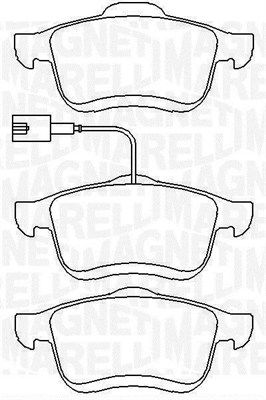 MAGNETI MARELLI Piduriklotsi komplekt,ketaspidur 363916060288